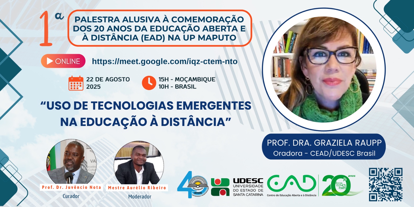 UP Maputo celebra 20 anos da Educação à Distância com ciclo de palestras sobre Inteligência Artificial