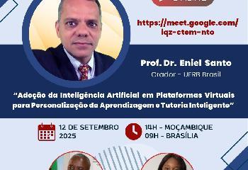 Professor Doutor Eniel Santo ministrará palestra online…